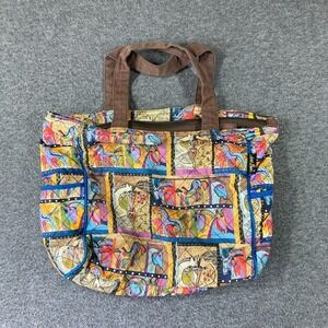 Lauren Burch Quilted Abstract Shoulder Bag‎ Colorful Artsy Art Teacher Bag